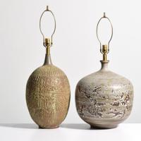 2 Large Ceramic Table Lamps, Manner of Bitossi - Sold for $2,176 on 05-06-2023 (Lot 13).jpg